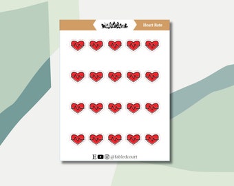 Heart Rate | Hand Drawn | Planner Doodle Sticker