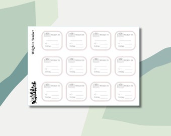 Weight In Tracker | Planner Stickers