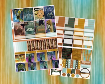 Weekly Kit || Mischief || VERTICAL planner stickers