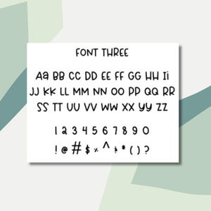 Autumn Bucket List | Scripts | Planner Stickers Font 3