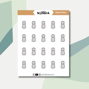 Game Pawn | Hand Drawn | Planner Doodle Stickers