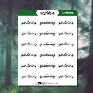 Gardening | Scripts | Planner Stickers