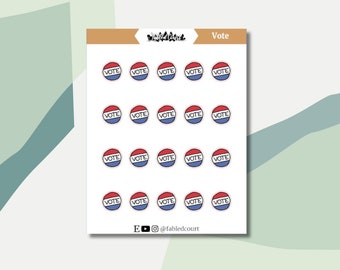 Vote | Hand Drawn | Planner Doodle Stickers