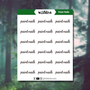 Paint Nails | Scripts | Planner Stickers