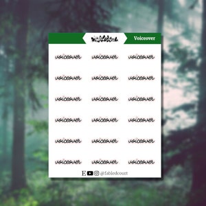 Voiceover | Scripts | Planner Stickers