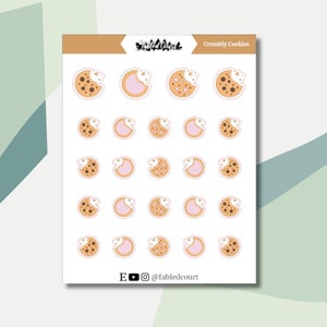 Biscoitos quebradiços | Desenhados à mão | Adesivos de rabiscos para planejadores