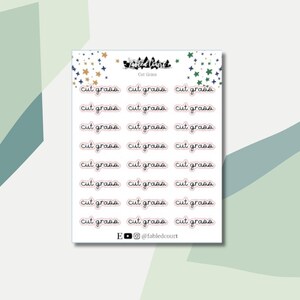 Cut Grass | Scripts | Planner Stickers