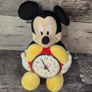 Vintage Plush Mickey Mouse Clock