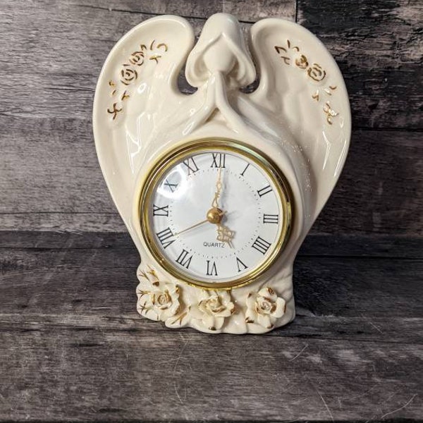 Gorgeous Angel Miniature Mantel Clock