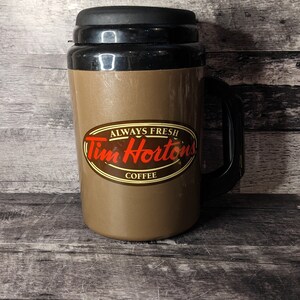Tim Hortons Stainless Steel Travel Mug With Handle 14oz Spill
