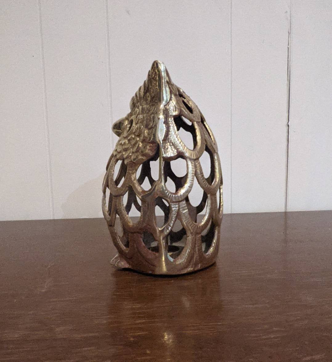 Solid Brass Owl Candle Holder Etsy