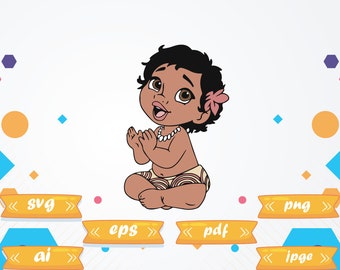 Baby Moana Svg Etsy