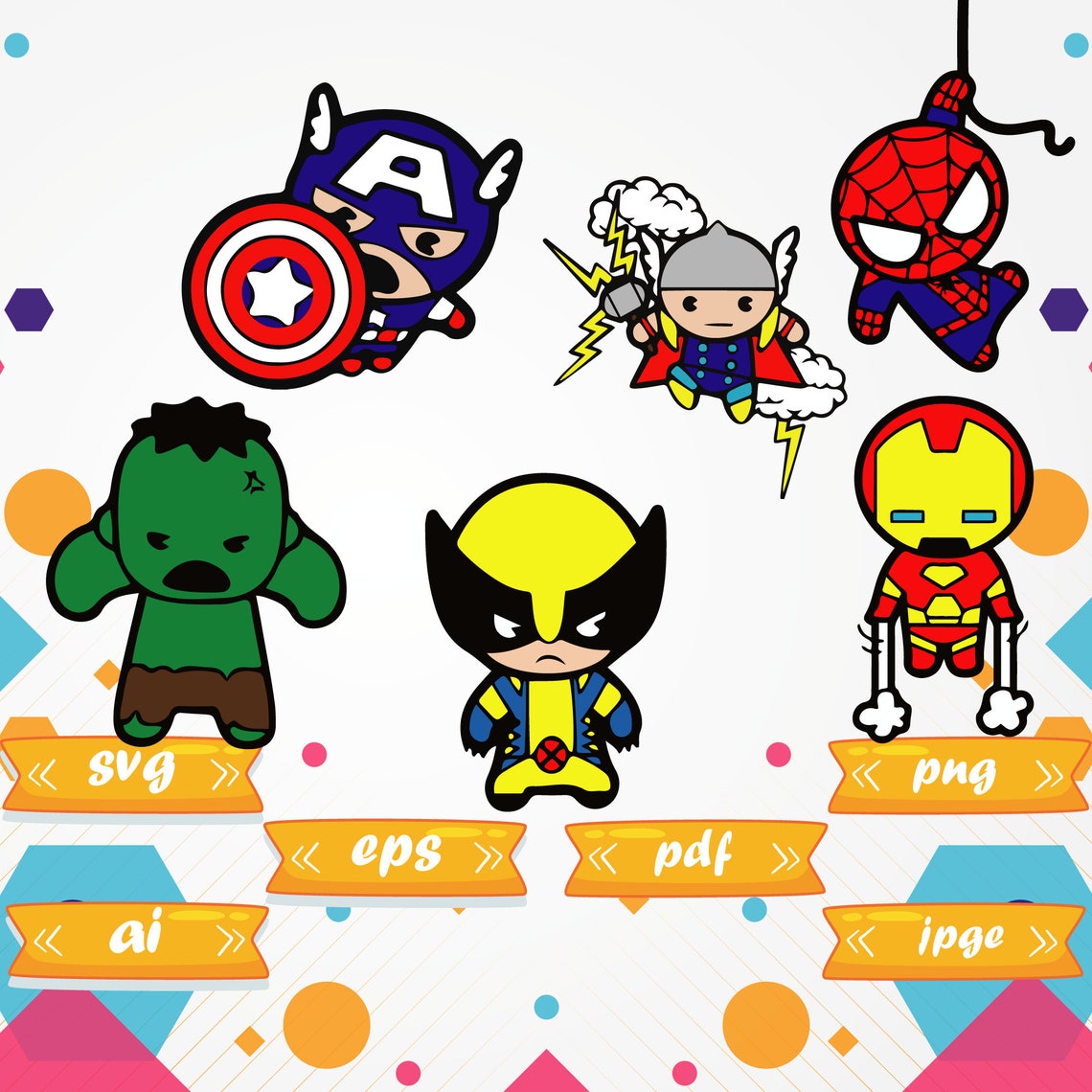 Baby avengers svg Avengers svg Marvel svg Superheroes | Etsy