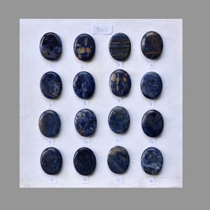 SODALITE Worry Stones/Reiki Charged/Relaxation or Anxiety Relief/Approx. 2 inches by 1.5 inches long