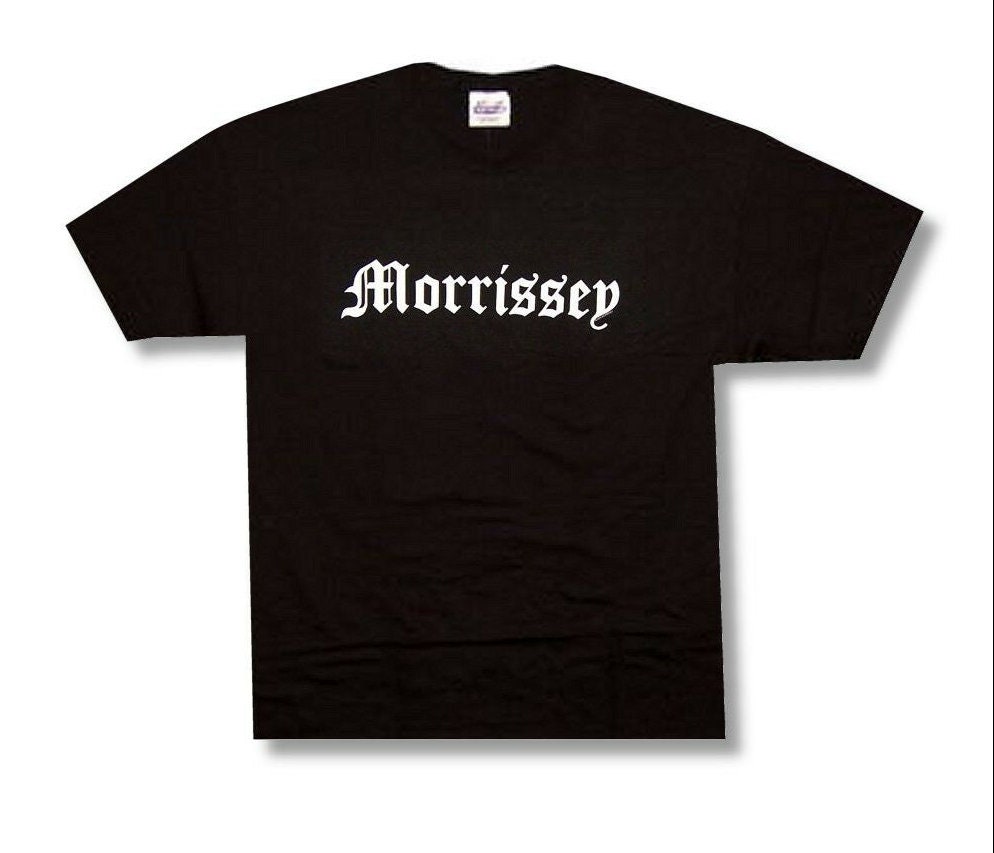 Morrissey White Name Logo Black T Shirt New Official Merch The Etsy