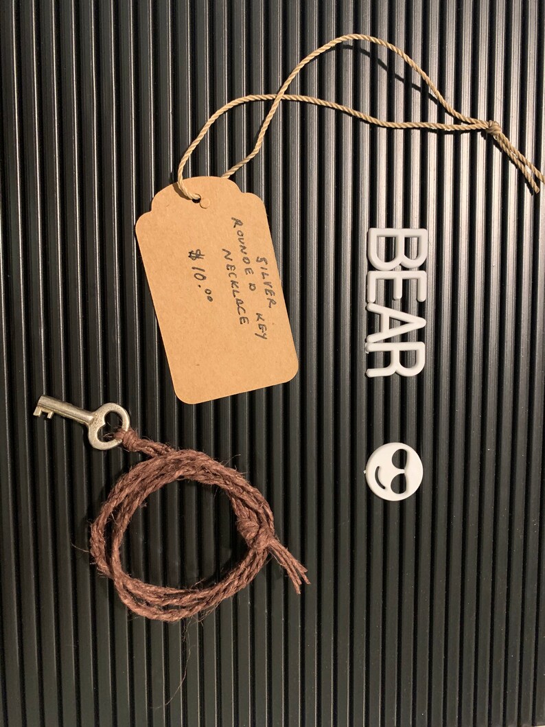 Silver Rounded Key Necklace