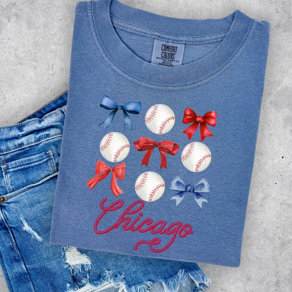 Chicago Cubs shirt, Cubbies shirt, Baseball Season, Baseballs and Bows, Game Day, Chicago Baseball