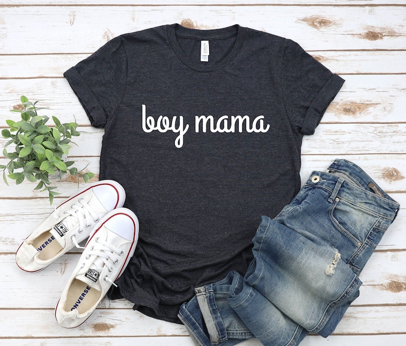 Expecting Mom Boy Mama T-Shirt Gender Reveal Baby Announcement Mother/'s Day Gift Pregnancy Shirt Mom Life