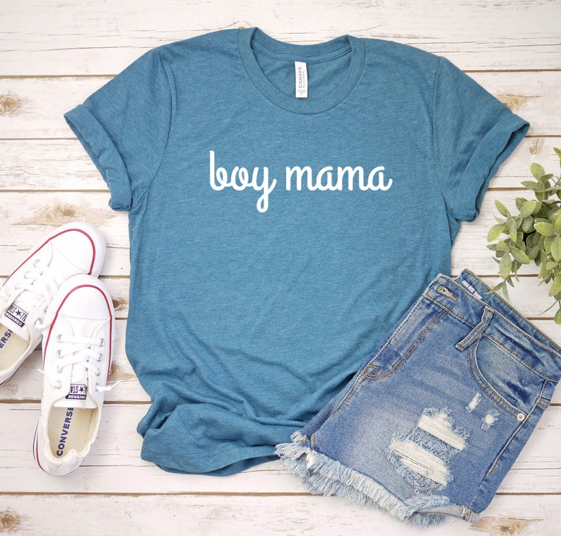 Expecting Mom Boy Mama T-Shirt Gender Reveal Baby Announcement Mother/'s Day Gift Pregnancy Shirt Mom Life