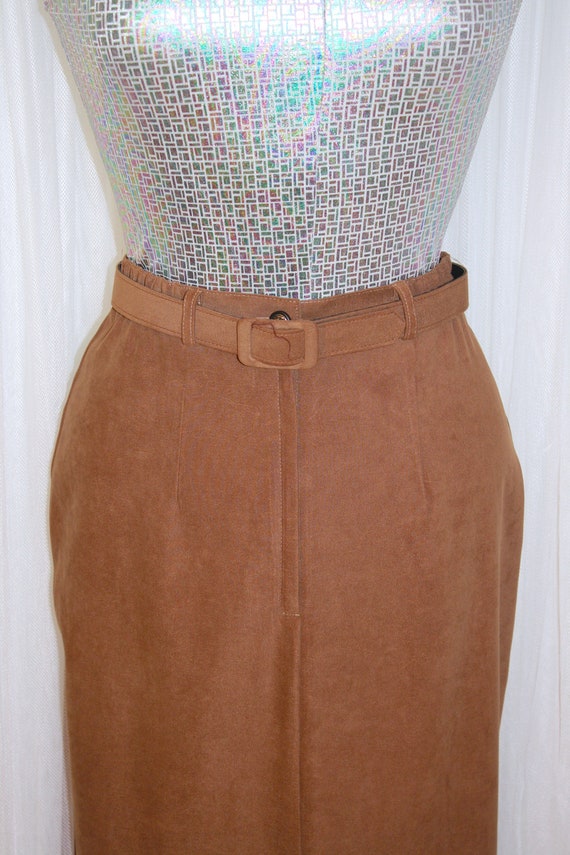 1970s Vintage Size Small Caramel Colour Maxi Stra… - image 4