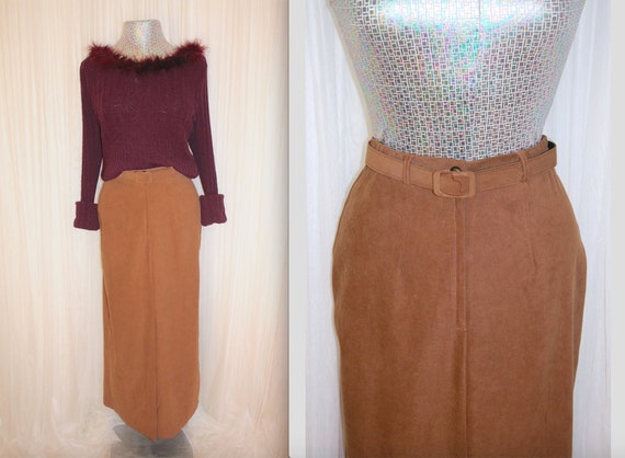 1970s Vintage Size Small Caramel Colour Maxi Stra… - image 1