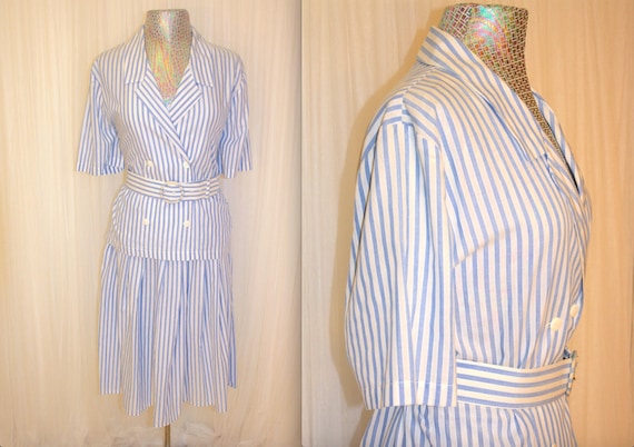 1980s Vintage Size L/XL Lightweight Cotton Blue an