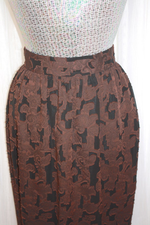 1990s Vintage Size XS/S Brown and Black Textured … - image 4