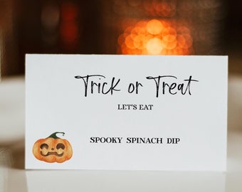 Halloween Place Card - Etsy