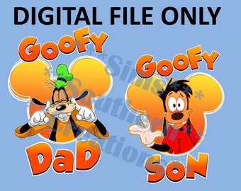 Goofy Father Son Matching Design PNG FILE ONLY Instant Download
