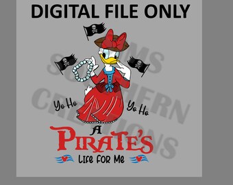 Daisy, It's a Pirates Life -  PNG,SVG,DXF File Only Instant Download
