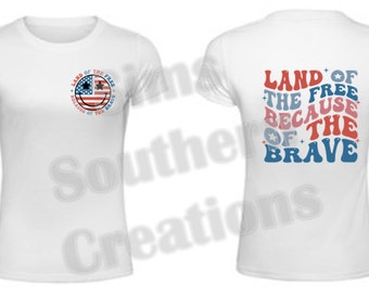 Land of the Free File ONLY, SVG and PNG, Instant Download, Sublimation