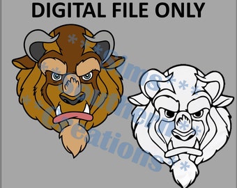 The Beast Design PNG,SVG,DXF File Only Instant Download