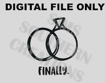 FINALLY Wedding Ring PNG File Interlocking rings