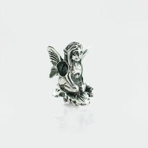Bead Garden Fairy, fantastic bead, handmade jewelry, sterling silver gift, silver bead