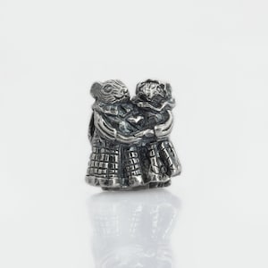 Bead &quot;Eda and Odo&quot;, silver mouse, handmade bead, jewelry art