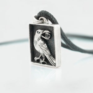 Sterling Silver Raven Pendant: Black Cubic Zirconia Crow Jewelry