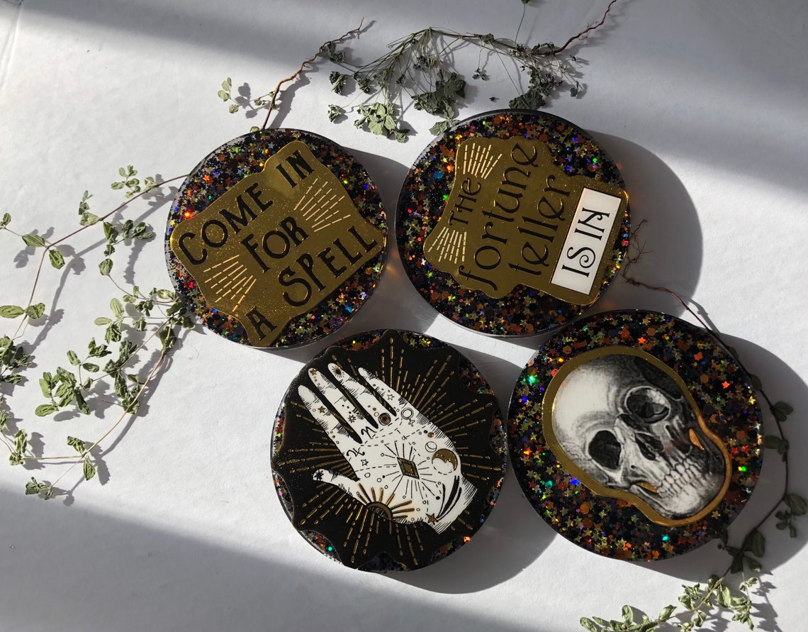 Resin Coaster Set Etsy