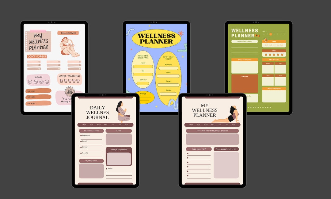 WELLNESS 2024 Planner Digital Planner iPad Digital Planner Adhd Digital