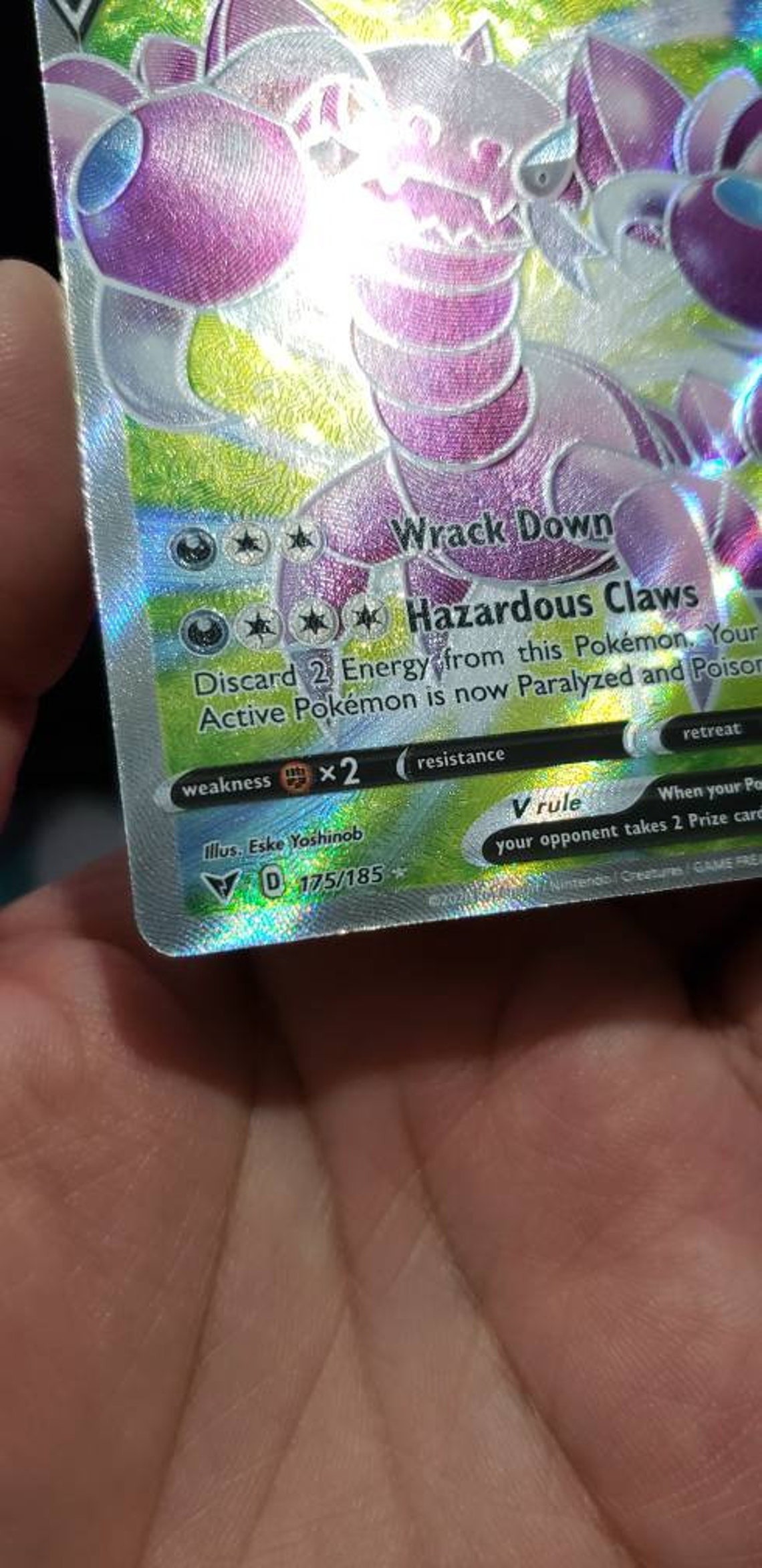 Drapion V Full Art Ultra rare card 175/185 Vivid Voltage Etsy