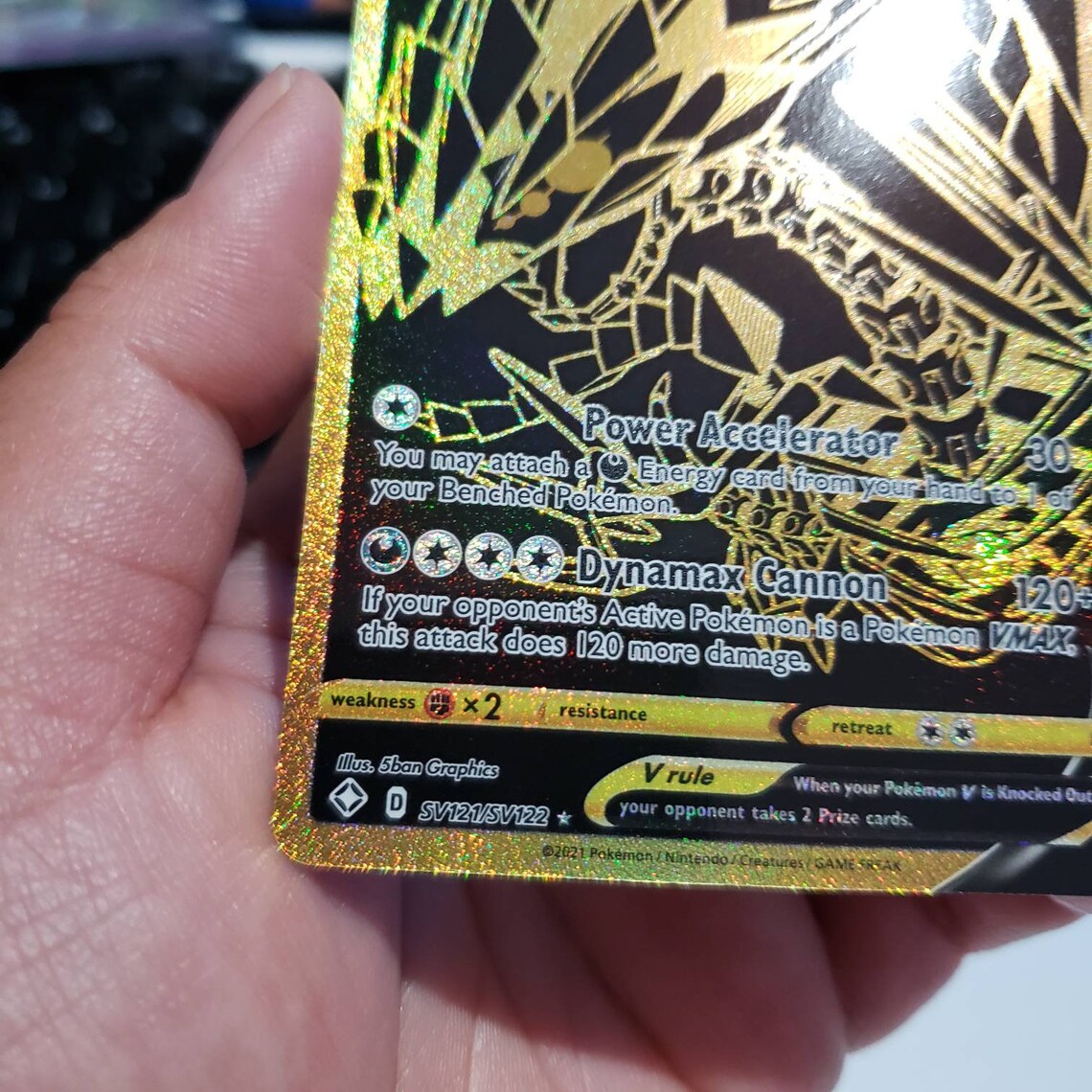 Eternatus V Full Art SV121/SV122 Shining Fates Gold Hyper Rare | Etsy