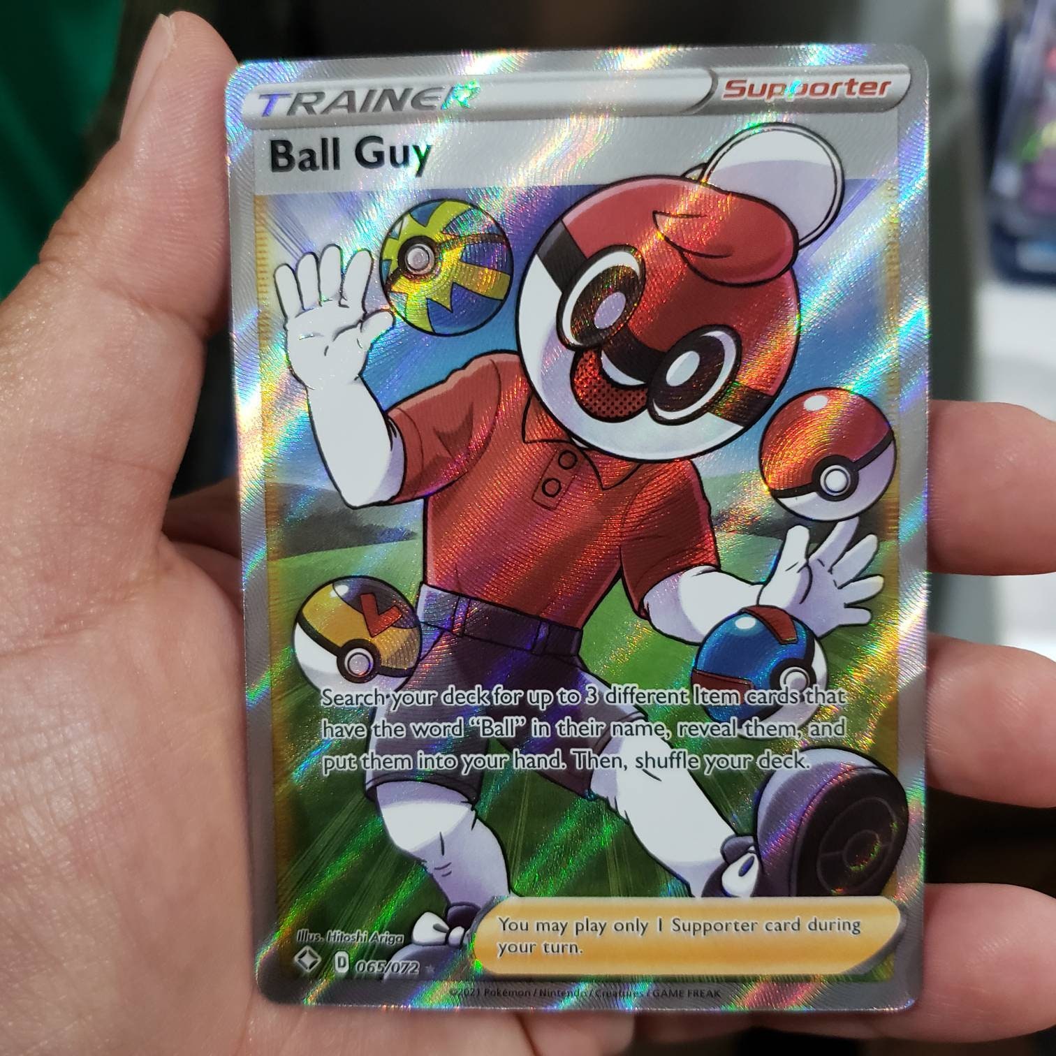Ball Guy Full Art 065/072 Shining Fates Ultra Rare NM Pokemon - Etsy