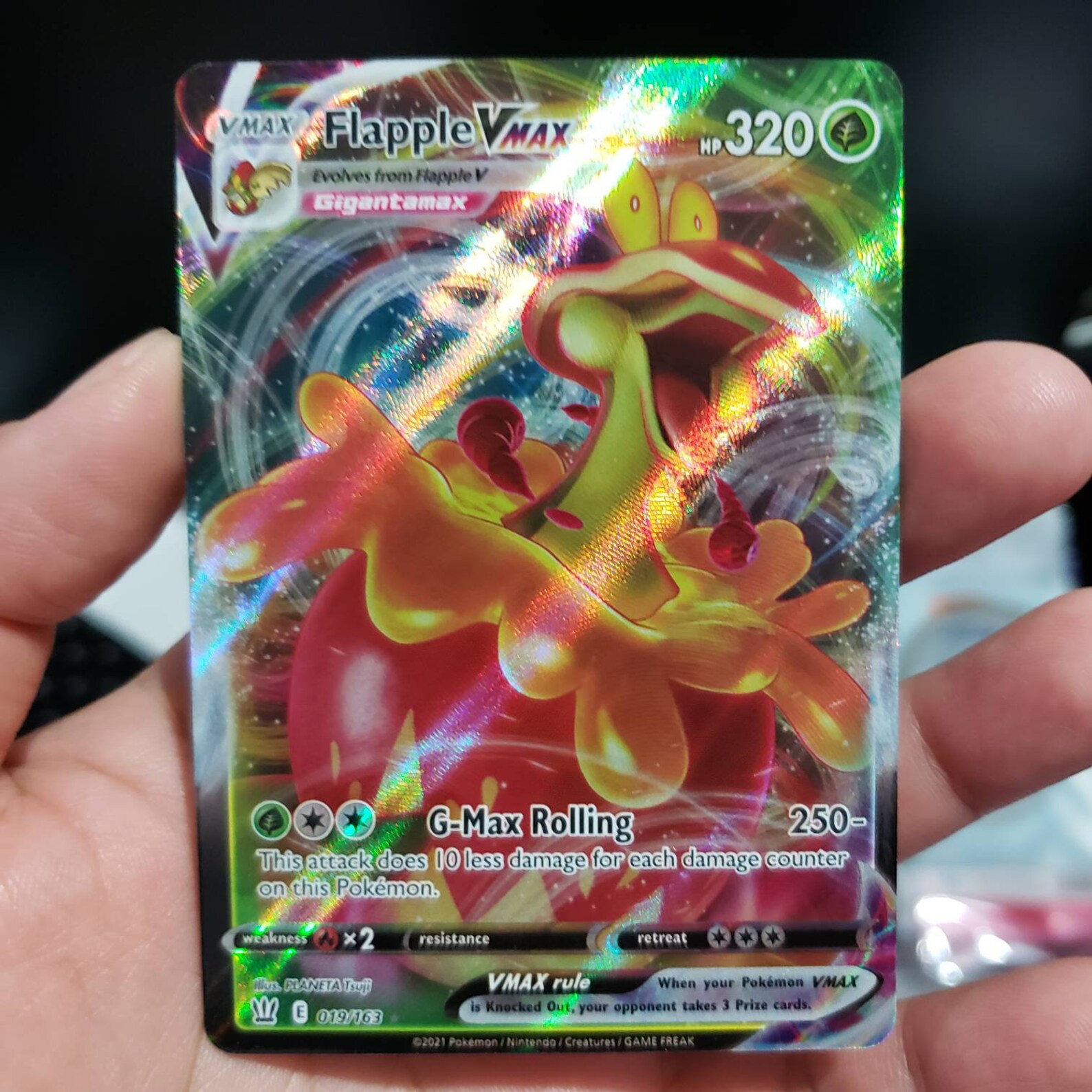 Flapple Vmax Ultra carte rare 019/163 Styles de bataille NM Etsy