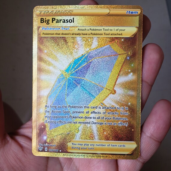 Buy Big Parasol Secret Hyper Rare Gold Card 199/189 Darkness Ablaze Pokemon  Card Online in India - Etsy