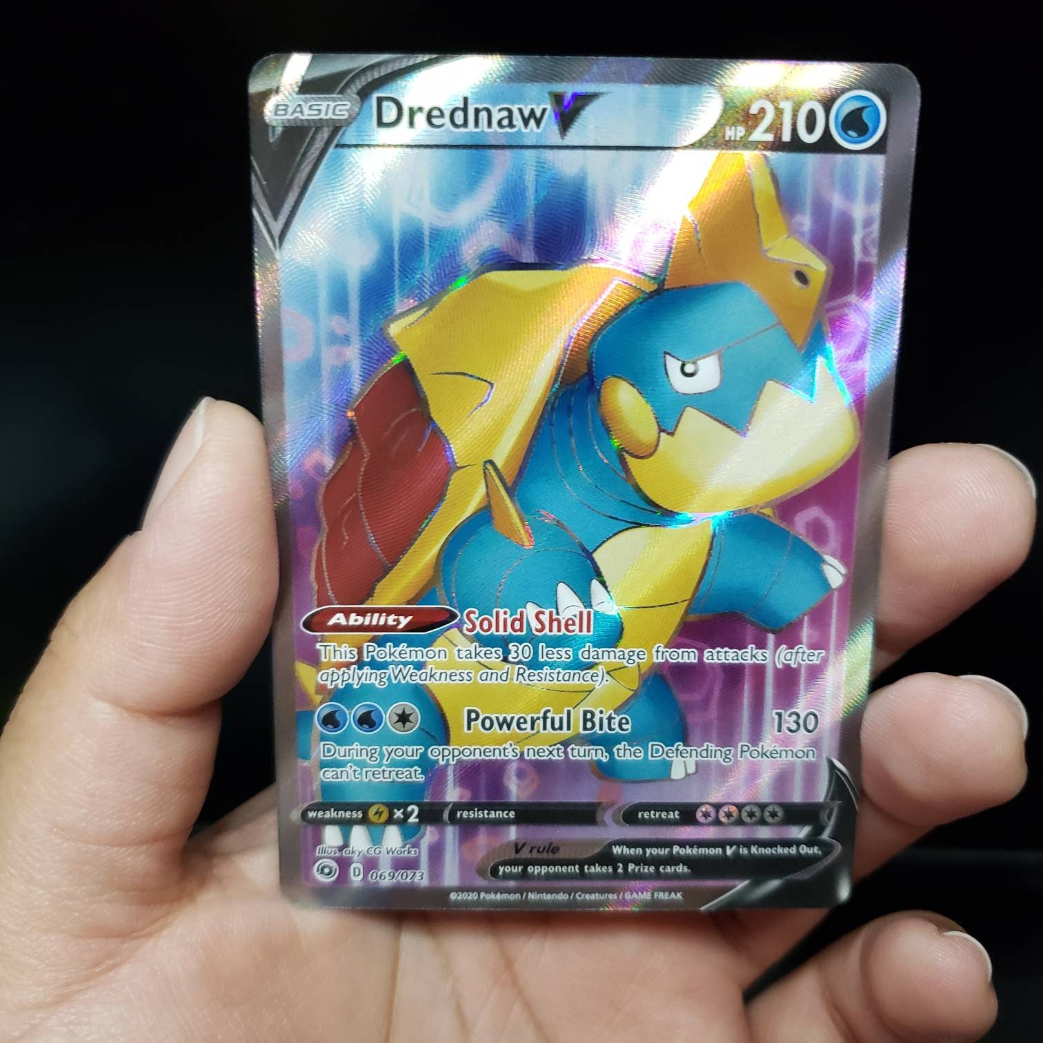 Drednaw V Full Art Ultra Rare Card 069/073 Champion's Path Pokemon Card -  Etsy Norway