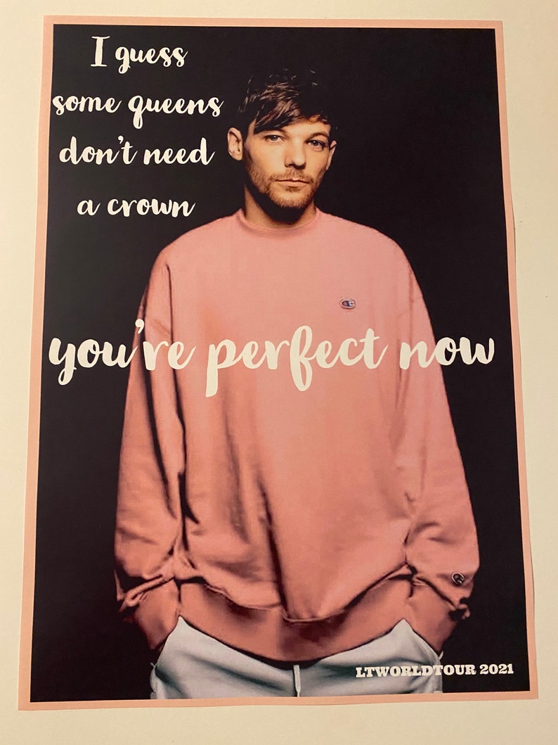 PERFECT NOW Louis Tomlinson poster Etsy Nederland