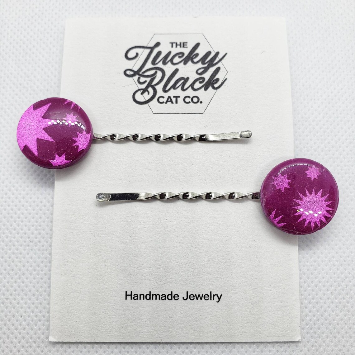 Summer polymer clay hair pins. Polymer clay and resin. High Etsy