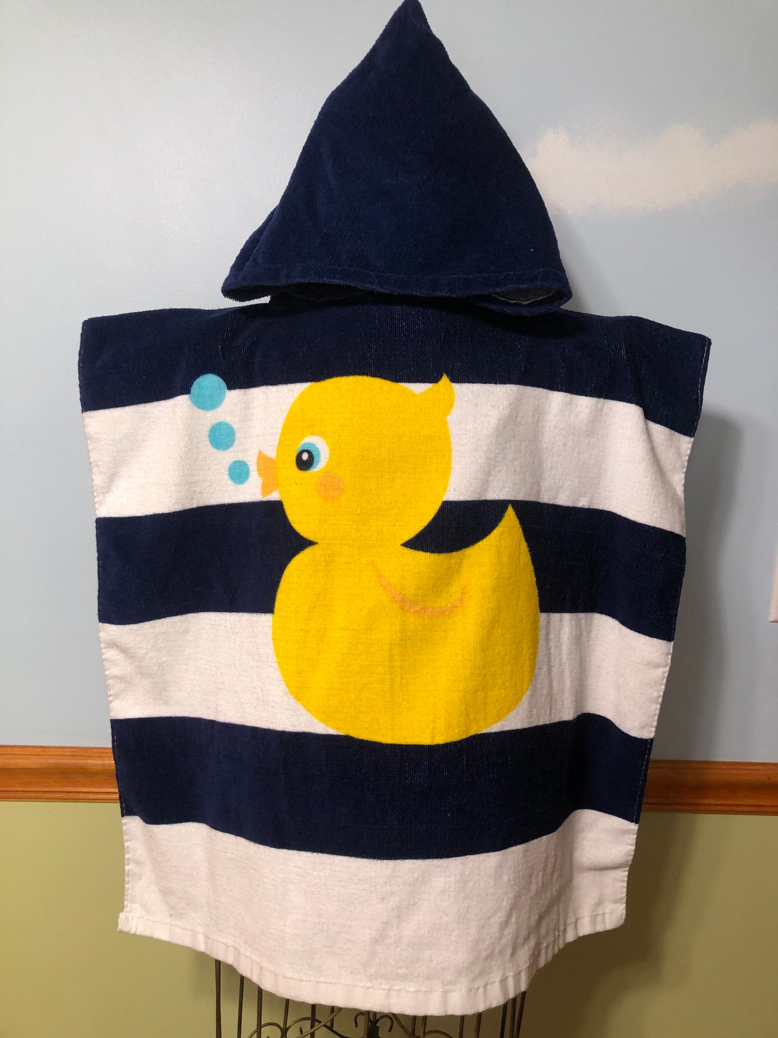 Kids Rubber Ducky Towel, Hooded Towel, Kids Beach Towel, Kids Bath