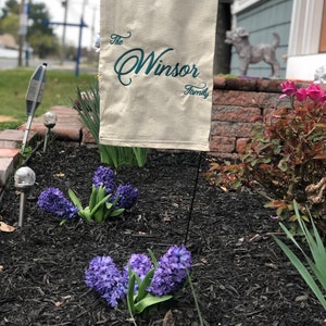 Personalized Garden Flag, Housewarming Gift, Welcome Home Flag, Garden Party Flag, Bridal Shower Gift, Wedding Gift