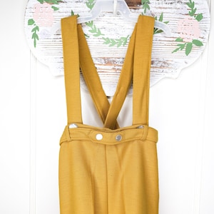 Vintage Hi-Line Product Toddler Yellow Overall Shorts | Vintage Toddler Clothing | Vintage Toddler Overalls | Size 4T