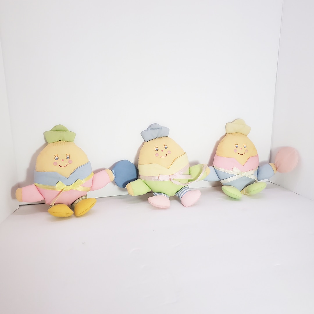 House of Hatten Vintage Egg Crib Toys Set of 3 Plush Etsy